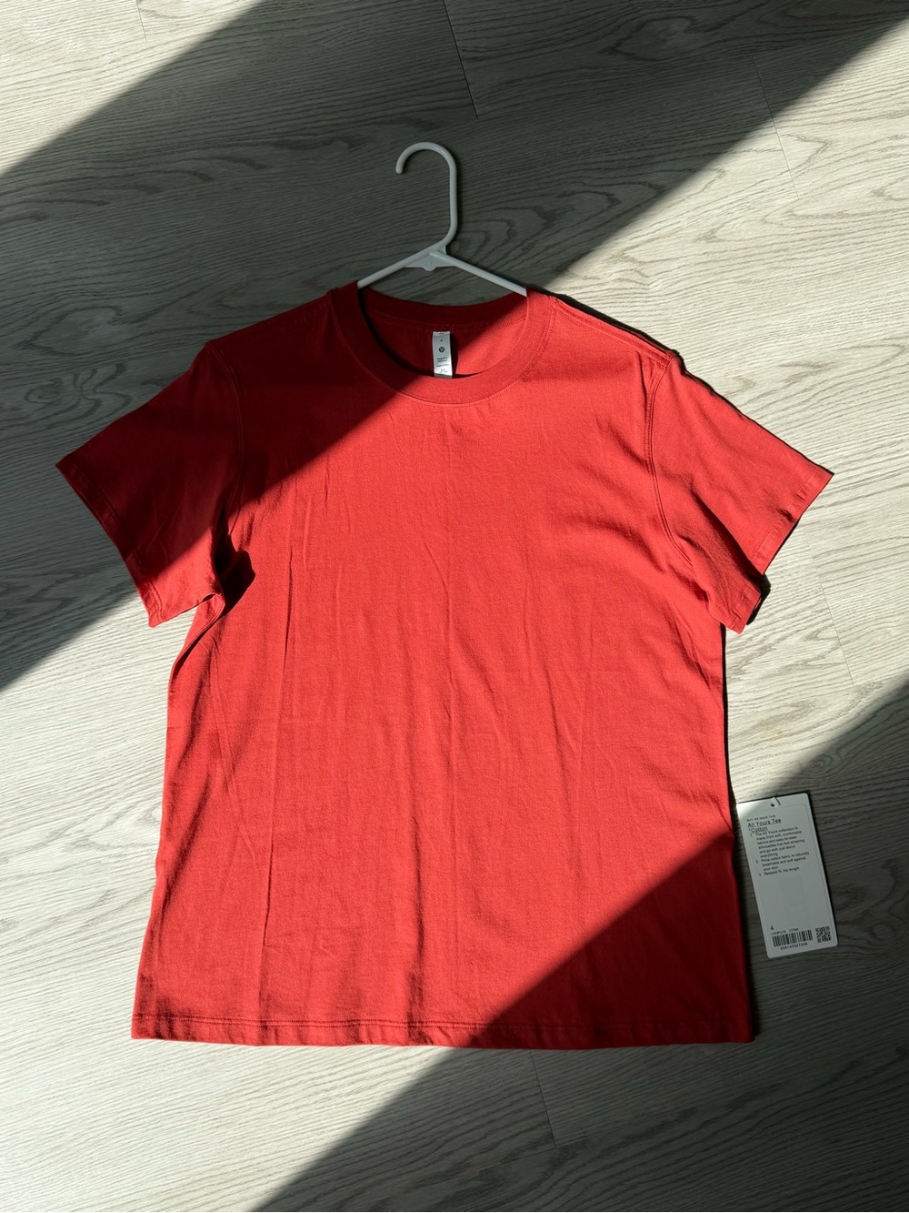 NWT Lululemon All Yours Cotton T-Shirt - size 4 - Cayenne